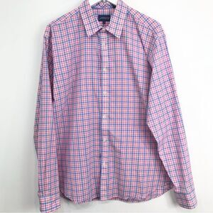Jeremy Argyle NYC Light Blue Pink Plaid Long Sleeve Button Down Shirt